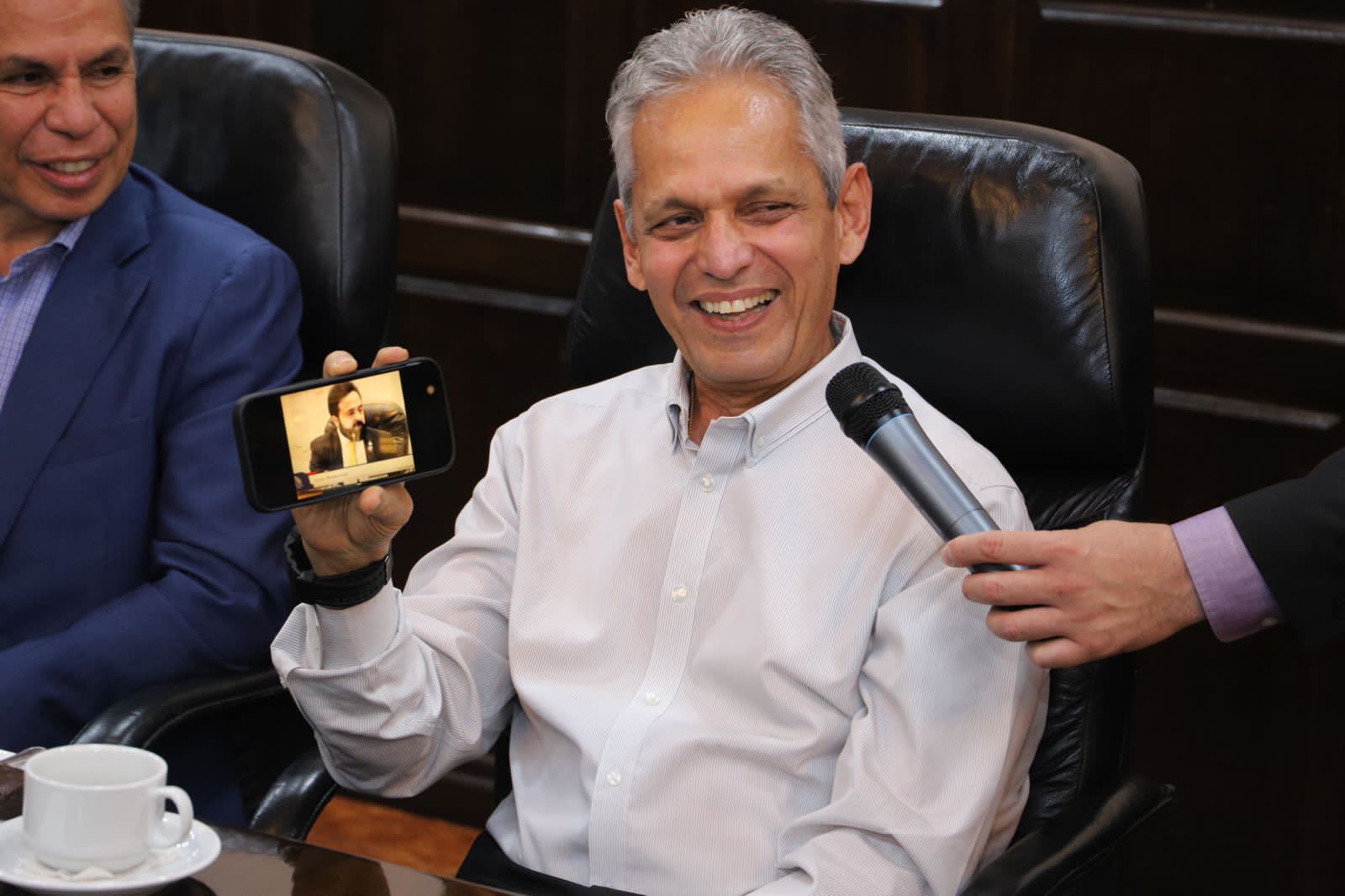 Presidente del CN, Luis Redondo recibió en visita de cortesía a Reinaldo Rueda y la junta directiva de la Fenafuth